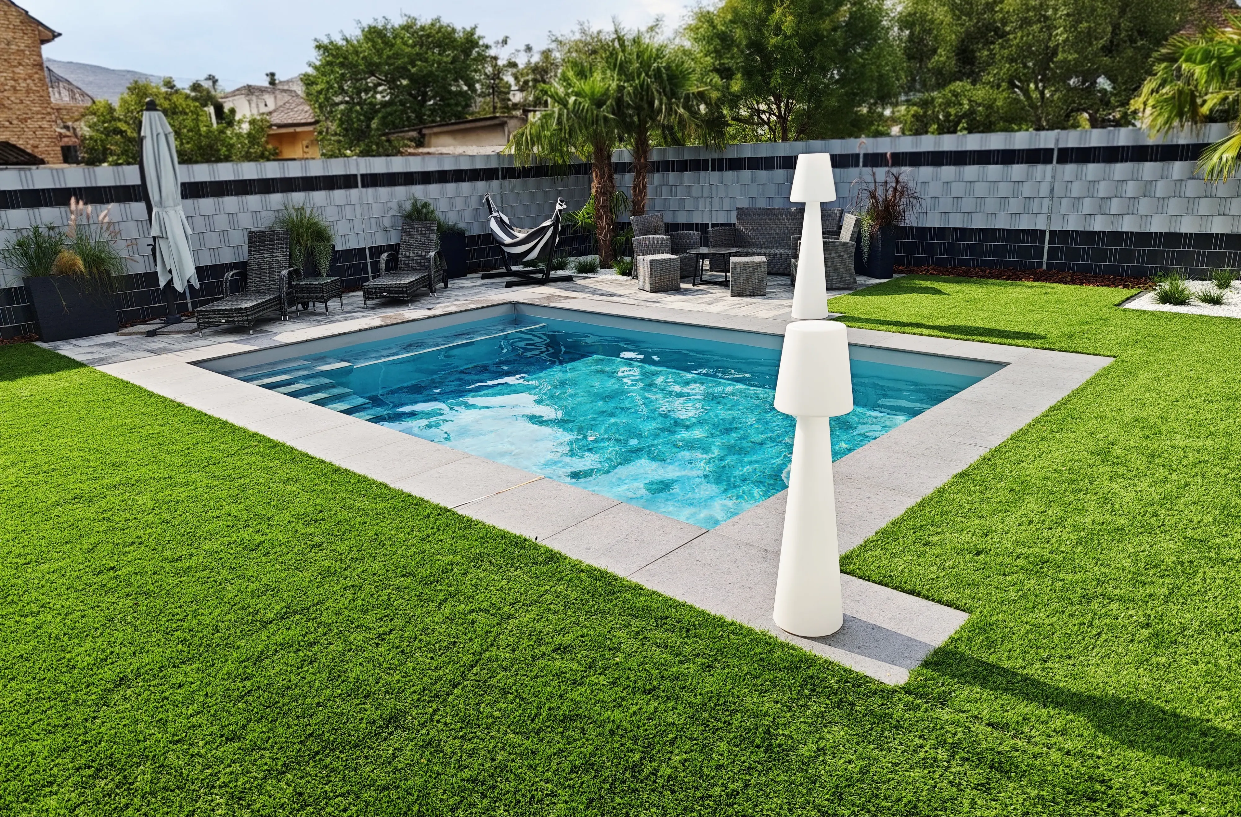 Neubau gemauertes Becken 4x6m