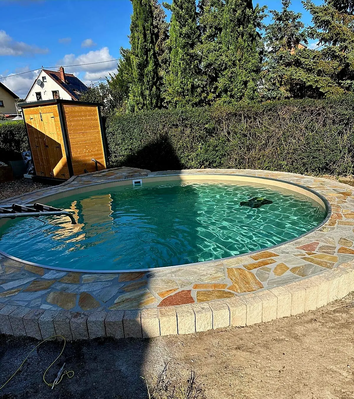 Neubau Stahlwandbecken Rund