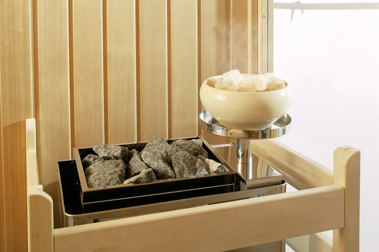 Sauna mit Salz- und Aromaverdampfer